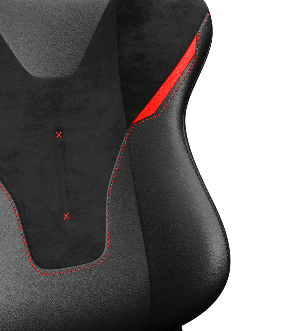 Contoured side support for firm stability.