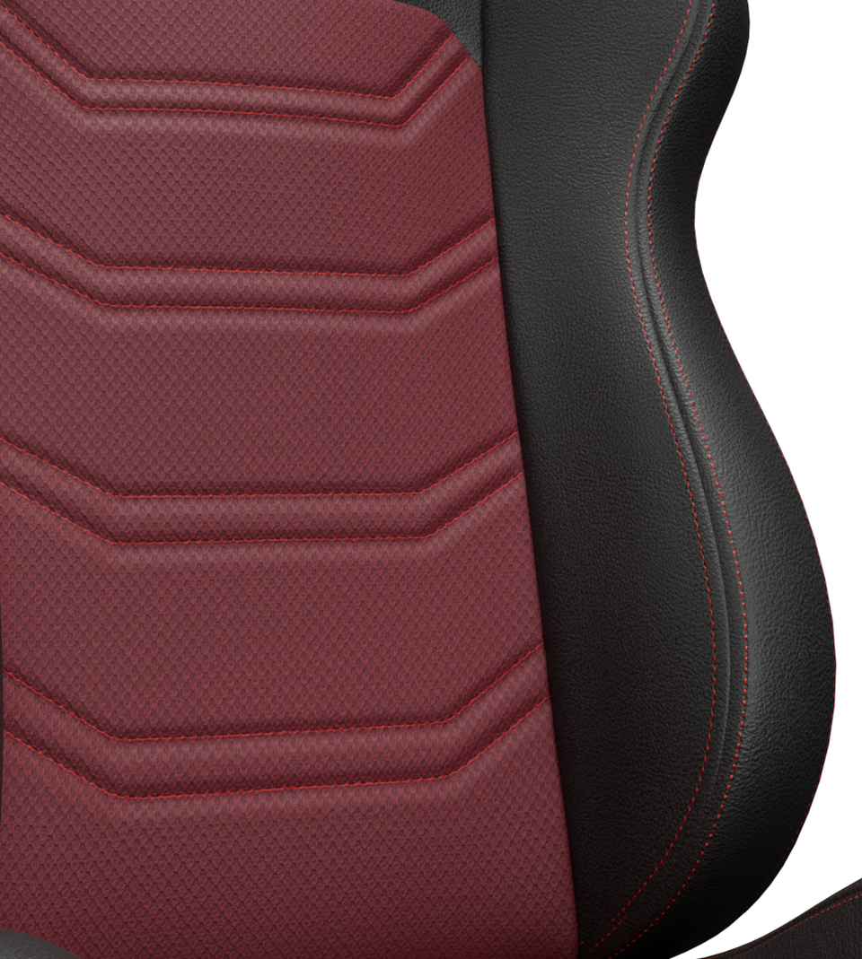 Patterned lumbar support design.